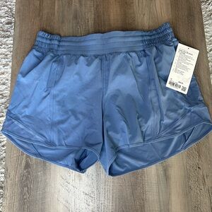 NWT Lululemon Hotty Hot HR Shorts 4” Sz 12 *oasis blue* SOLD OUT COLOR💙